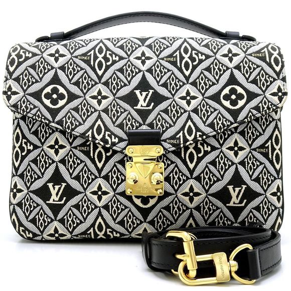 LOUIS VUITTON Empreinte Pochette Metis MM Hand Bag 2Way Black